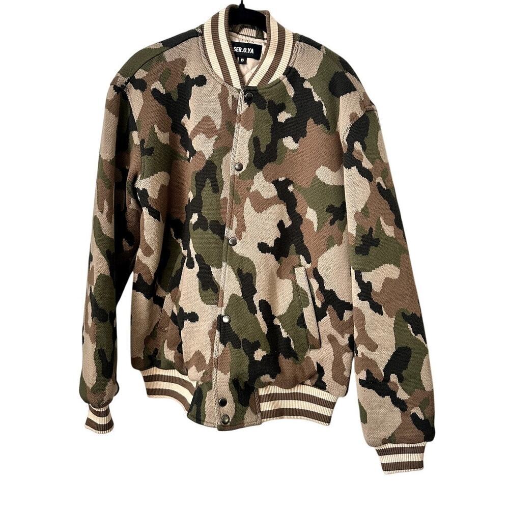 SER.O.YA - Bryan Camouflage Bomber w/ Tags - Picture 2 of 5